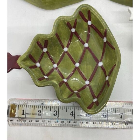 Pottery Barn Seasons Greetings  Christmas
Tree Appetizer/ Dessert Bowl Set of 4 - Picture 4 of 4